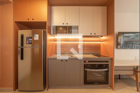 Cozinha de kitnet/studio para alugar com 1 quarto, 25m² em Vila Cordeiro, São Paulo