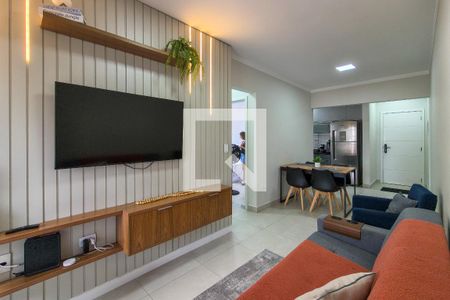 Sala de apartamento para alugar com 2 quartos, 68m² em Canto do Forte, Praia Grande