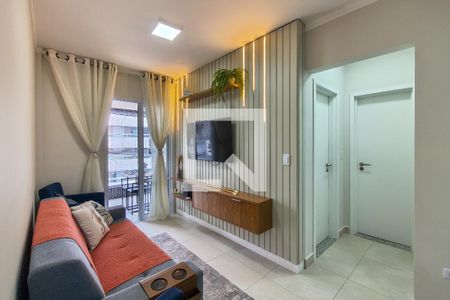 Sala de apartamento para alugar com 2 quartos, 68m² em Canto do Forte, Praia Grande