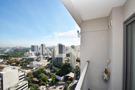 varanda Sala de kitnet/studio à venda com 1 quarto, 27m² em Pinheiros, São Paulo
