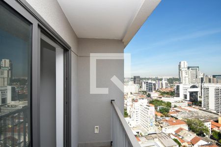varanda Sala de kitnet/studio à venda com 1 quarto, 27m² em Pinheiros, São Paulo