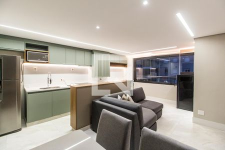 Sala  de apartamento para alugar com 2 quartos, 60m² em Vila Militar, Barueri