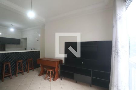 Sala de apartamento para alugar com 2 quartos, 55m² em Balneario Cidade Atlantica, Guarujá
