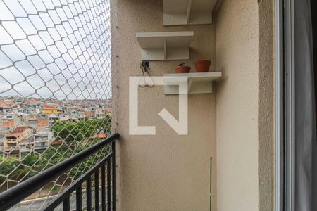Varanda da Sala de apartamento para alugar com 2 quartos, 45m² em Jardim Paraguacu, São Paulo