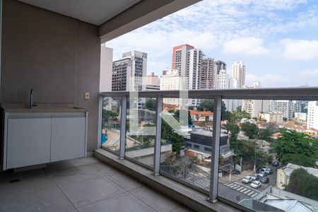 Varanda da Sala de apartamento à venda com 1 quarto, 36m² em Perdizes, São Paulo