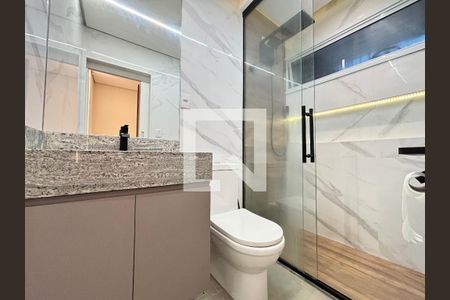 Banheiro da Suíte de apartamento para alugar com 1 quarto, 50m² em Itaim Bibi, São Paulo