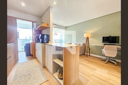 Sala/Cozinha de apartamento à venda com 1 quarto, 49m² em Vila Gertrudes, São Paulo