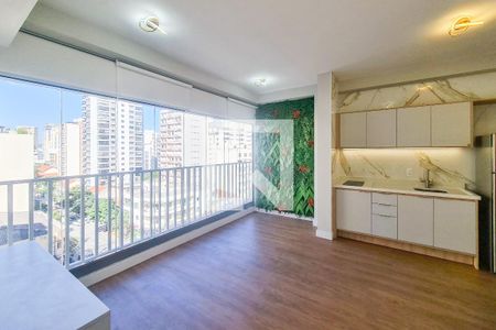 Sala/Cozinha de apartamento à venda com 1 quarto, 48m² em Pinheiros, São Paulo