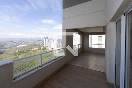 Varanda da Sala 1 de apartamento para alugar com 4 quartos, 199m² em Piemonte, Belo Horizonte