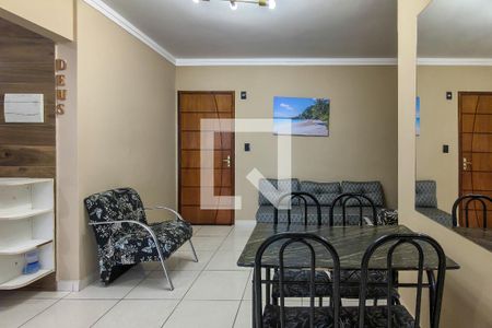 Sala de apartamento para alugar com 1 quarto, 48m² em Maracanã, Praia Grande