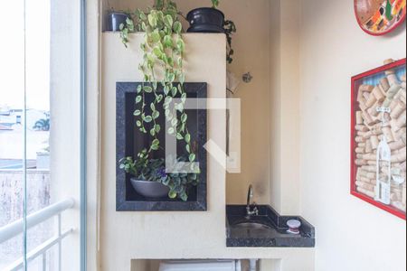 Varanda Gourmet de apartamento à venda com 2 quartos, 50m² em Campestre, Santo André