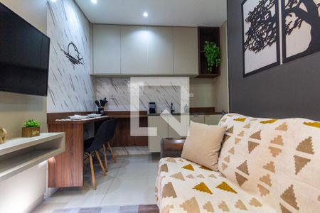 Sala e Cozinha de apartamento para alugar com 1 quarto, 32m² em Jardim Aricanduva, São Paulo