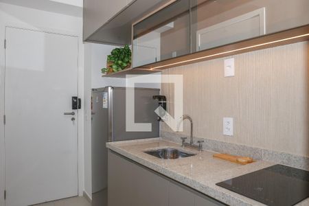 Cozinha de kitnet/studio para alugar com 1 quarto, 25m² em Perdizes, São Paulo
