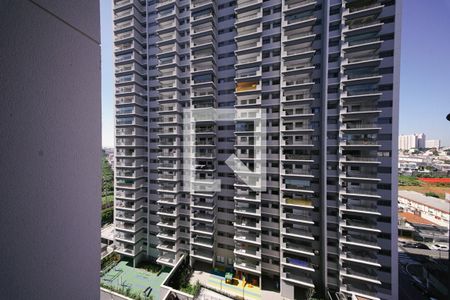 Vista da Sala/Cozinha e Área de Serviço de apartamento para alugar com 1 quarto, 29m² em Vila Guilhermina, São Paulo