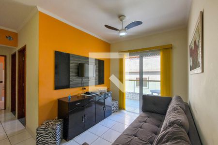 Sala de apartamento para alugar com 1 quarto, 77m² em Vila Tupi, Praia Grande