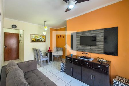 Sala de apartamento para alugar com 1 quarto, 77m² em Vila Tupi, Praia Grande