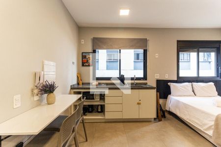 Cozinha de kitnet/studio para alugar com 1 quarto, 26m² em Vila Buarque, São Paulo
