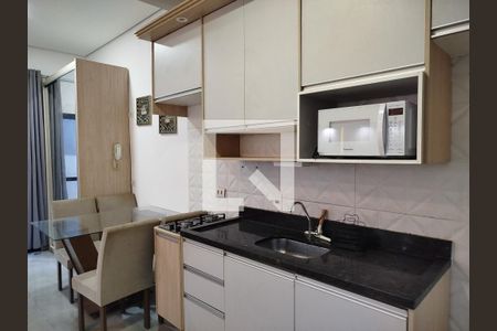 Studio mobiliado - cozinha de kitnet/studio à venda com 1 quarto, 25m² em Jardim Textil, São Paulo