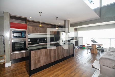 Sala e Cozinha de apartamento para alugar com 1 quarto, 105m² em Pinheiros, São Paulo