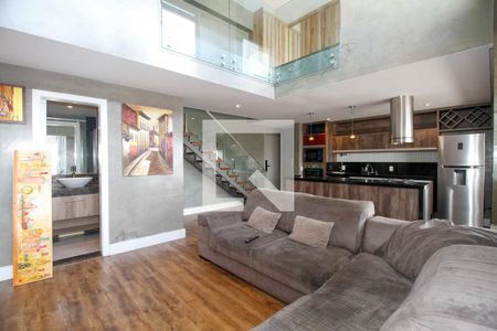 Sala e Cozinha de apartamento para alugar com 1 quarto, 105m² em Pinheiros, São Paulo
