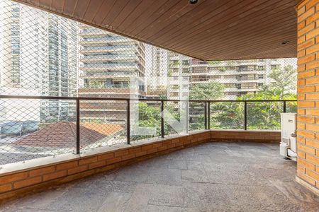 Varanda da Sala de apartamento para alugar com 4 quartos, 190m² em Vila Nova Conceição, São Paulo
