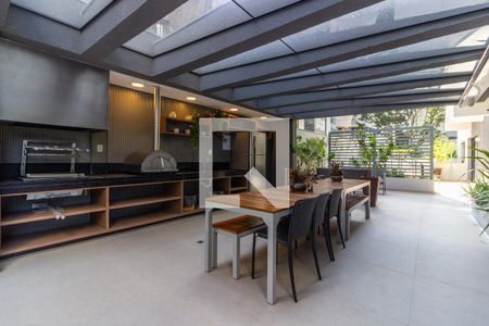 Área comum - Churrasqueira de kitnet/studio para alugar com 1 quarto, 26m² em Pinheiros, São Paulo