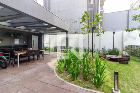 Área comum - Churrasqueira de kitnet/studio para alugar com 1 quarto, 26m² em Pinheiros, São Paulo