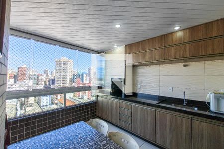 Sacada  de apartamento para alugar com 3 quartos, 131m² em Guilhermina, Praia Grande