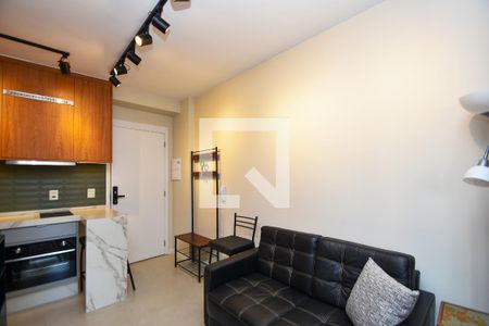 Sala de estar de kitnet/studio para alugar com 1 quarto, 28m² em Jardim Paulista, São Paulo