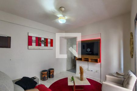 Sala de apartamento para alugar com 1 quarto, 72m² em Guilhermina, Praia Grande
