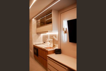 Sala/Quarto de apartamento para alugar com 1 quarto, 34m² em Cidade Monções, São Paulo