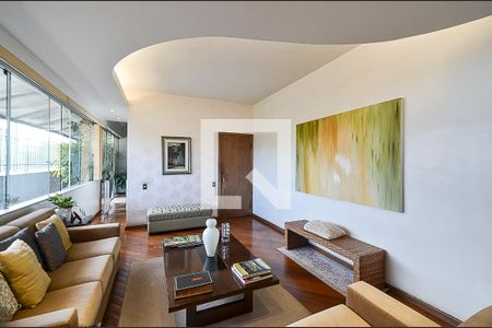 Sala de Estar de apartamento à venda com 4 quartos, 238m² em Funcionários, Belo Horizonte