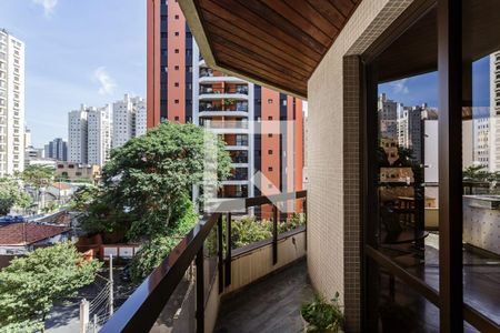 Varanda da Sala de apartamento para alugar com 4 quartos, 216m² em Indianópolis, São Paulo