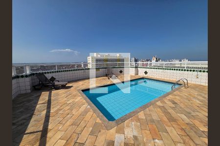 Área comum - Piscina de apartamento para alugar com 1 quarto, 57m² em Cidade Ocian, Praia Grande