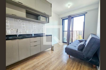 Sala/Cozinha de apartamento para alugar com 1 quarto, 27m² em Campo Belo, São Paulo