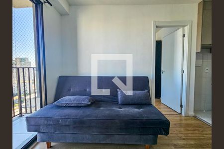 Sala/Cozinha de apartamento para alugar com 1 quarto, 27m² em Campo Belo, São Paulo