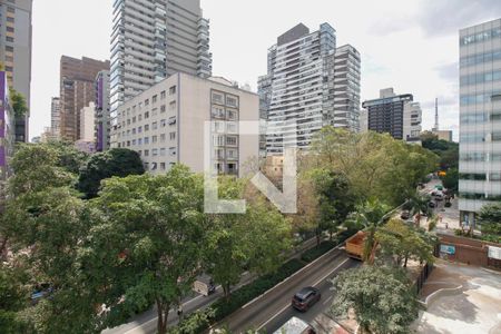 Vista da Sala de Estar e Jantar de apartamento à venda com 3 quartos, 127m² em Jardim America, São Paulo