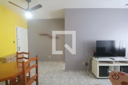 Sala de apartamento para alugar com 1 quarto, 60m² em Jardim Tres Marias, Guarujá