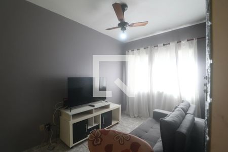 Sala de apartamento para alugar com 1 quarto, 60m² em Jardim Tres Marias, Guarujá