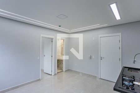 Sala e cozinha de apartamento para alugar com 1 quarto, 34m² em Vila Pereira Barreto, São Paulo