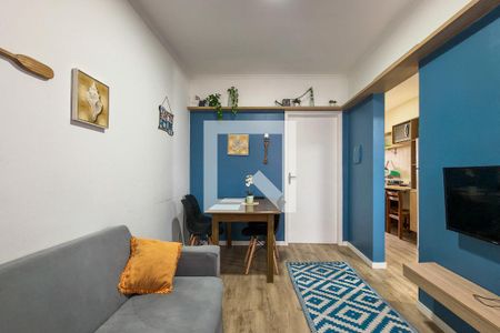 Sala de apartamento para alugar com 1 quarto, 40m² em Canto do Forte, Praia Grande