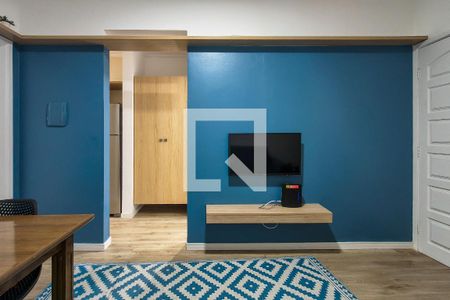 Sala de apartamento para alugar com 1 quarto, 40m² em Canto do Forte, Praia Grande