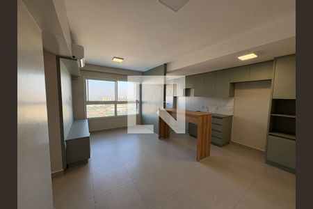 Sala/cozinha de apartamento à venda com 2 quartos, 68m² em Serrinha, Goiânia