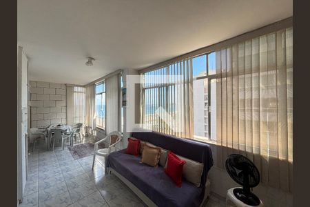 Varanda da sala de apartamento para alugar com 1 quarto, 70m² em Copacabana, Rio de Janeiro