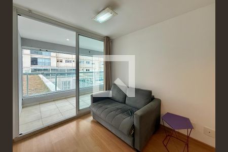 Sala  de apartamento à venda com 1 quarto, 50m² em Campo Belo, São Paulo