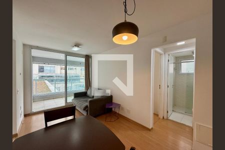 Sala  de apartamento à venda com 1 quarto, 50m² em Campo Belo, São Paulo