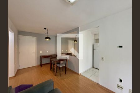 Sala  de apartamento à venda com 1 quarto, 50m² em Campo Belo, São Paulo