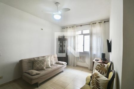 Sala de apartamento para alugar com 1 quarto, 75m² em Jardim Belmar, Guarujá