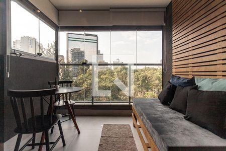 Varanda do Studio de casa de condomínio à venda com 1 quarto, 35m² em Higienópolis, São Paulo