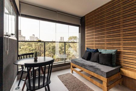 Varanda do Studio de casa de condomínio à venda com 1 quarto, 35m² em Higienópolis, São Paulo